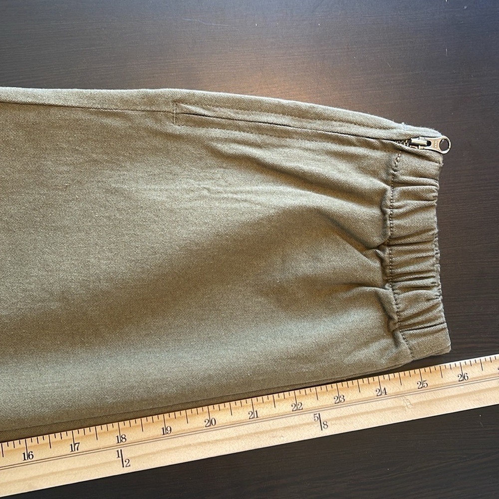 L.T.J Letter to Juliet Olive Green Cargo Joggers Size L Zip Cuff Utility NWT - Picture 13 of 15